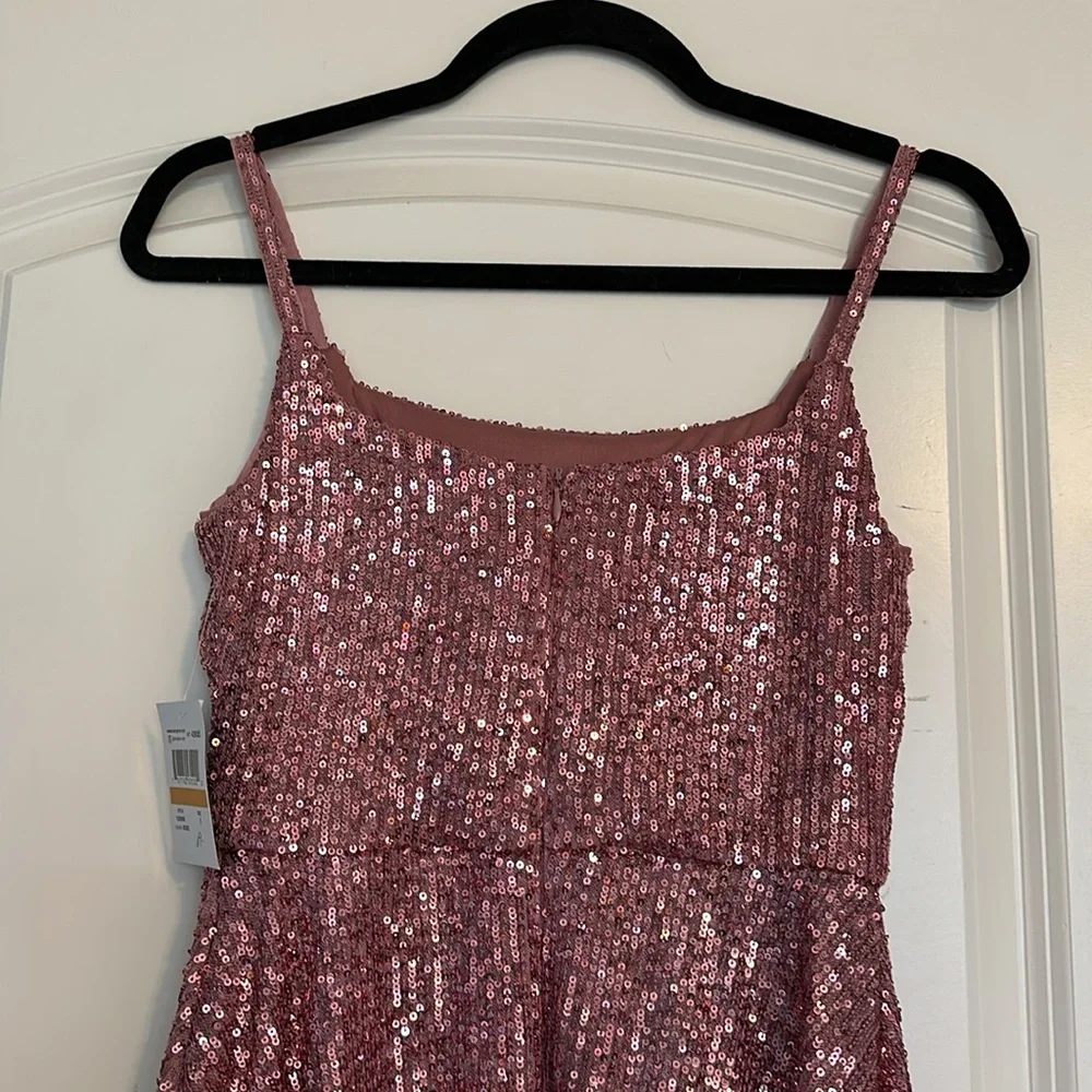 Morgan and Co Pink Sequin Dress - Size 3